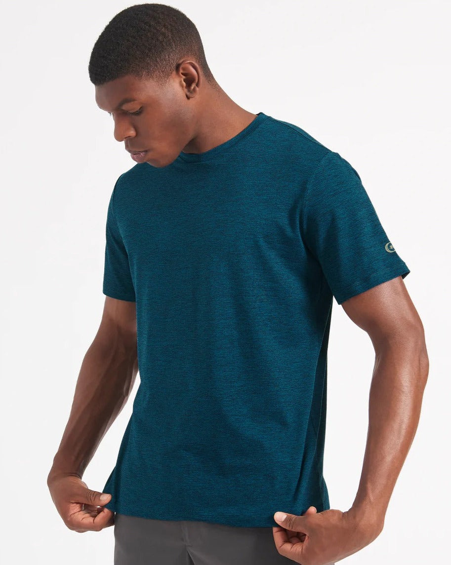 T-Shirt Ben Sherman Performance Stretch Marl Heather Bleu Marine | QXI-82037322